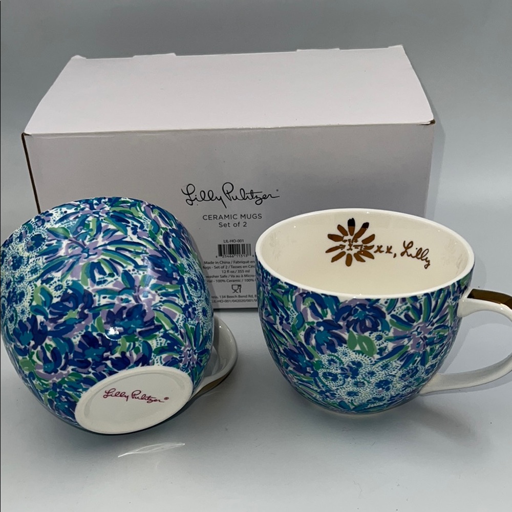 NWT Lilly Pulitzer Coffee and Tea Cups